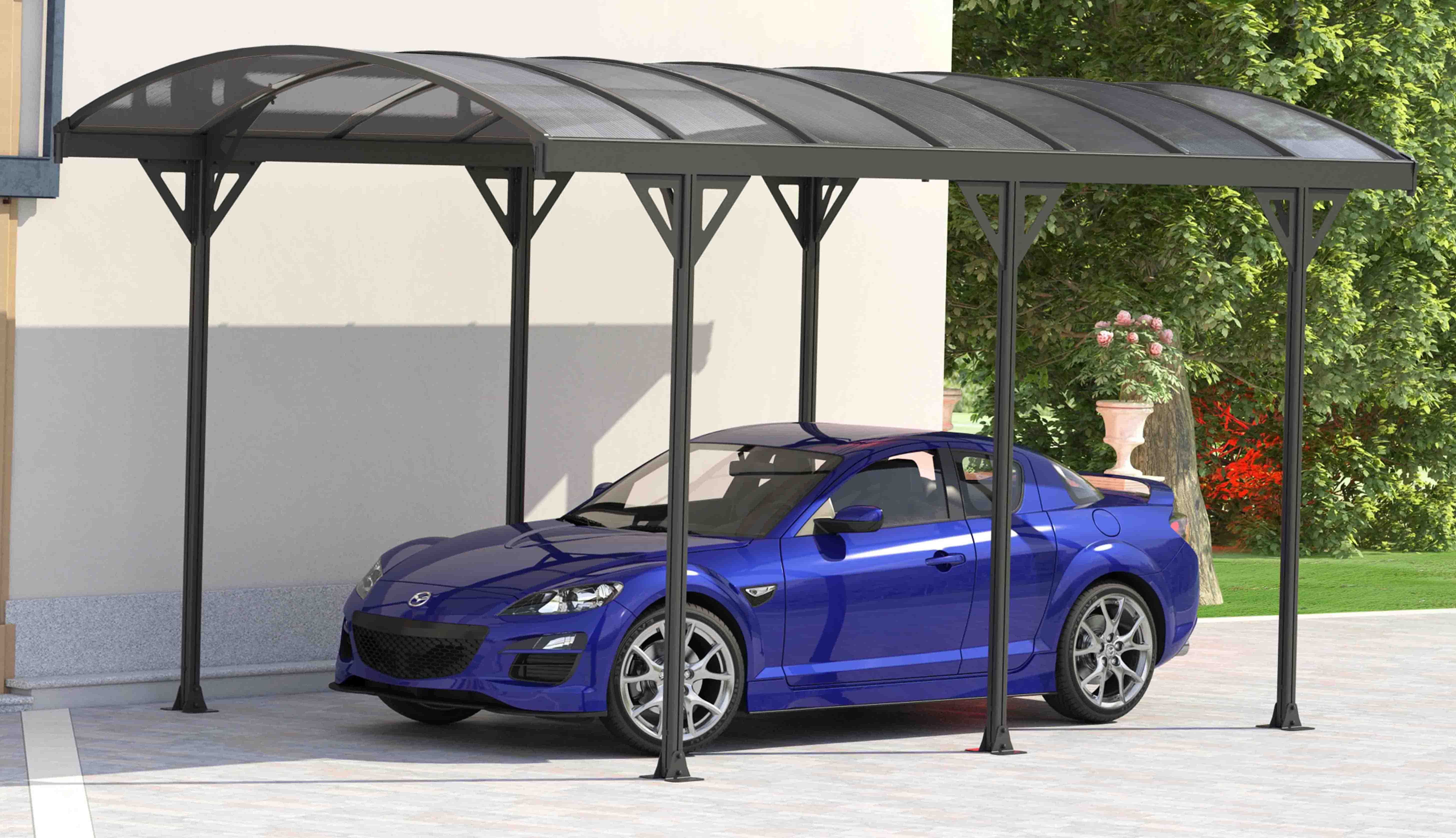 CARPORT ALU -COUV'VOITURE® 35 -10,86 M² - GRIS